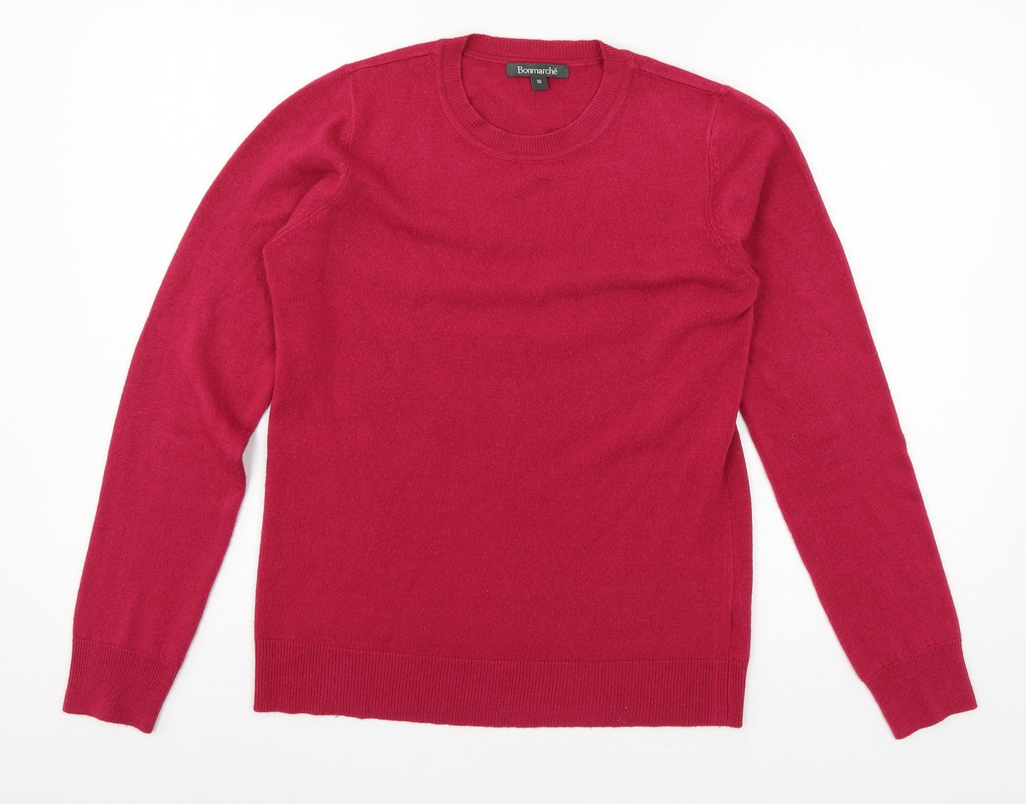 Womens UK Size 10 Bonmarché Pink Pullover Jumper
