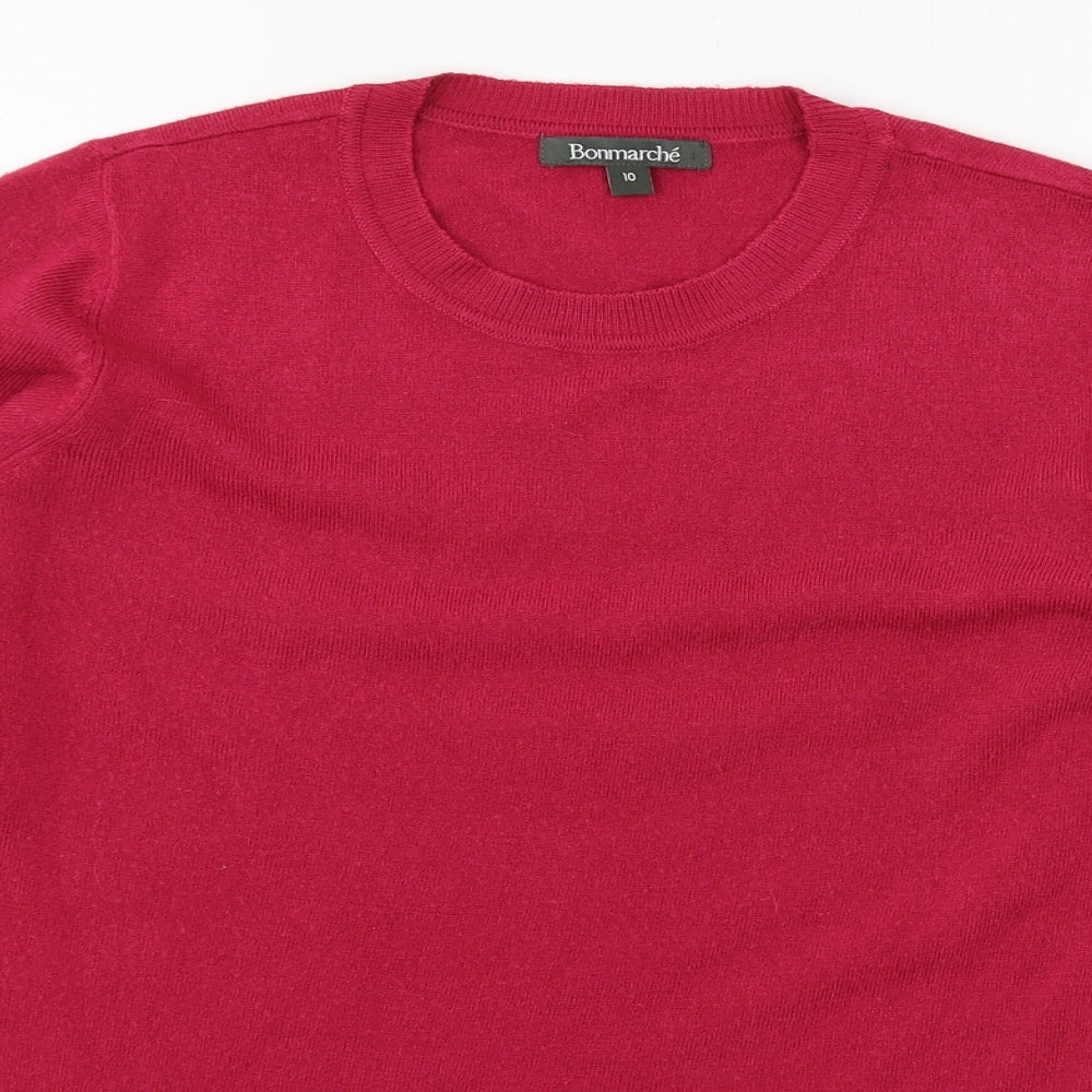Womens UK Size 10 Bonmarché Pink Pullover Jumper