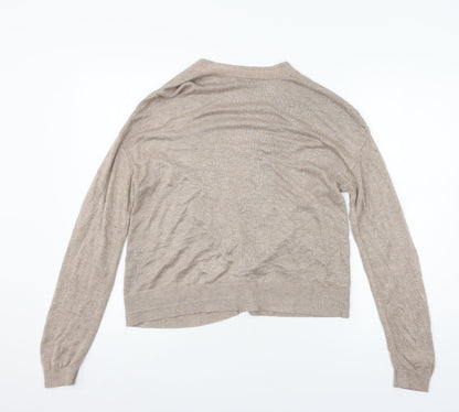 Womens UK Size 12 ASOS Brown Cardigan Jumper