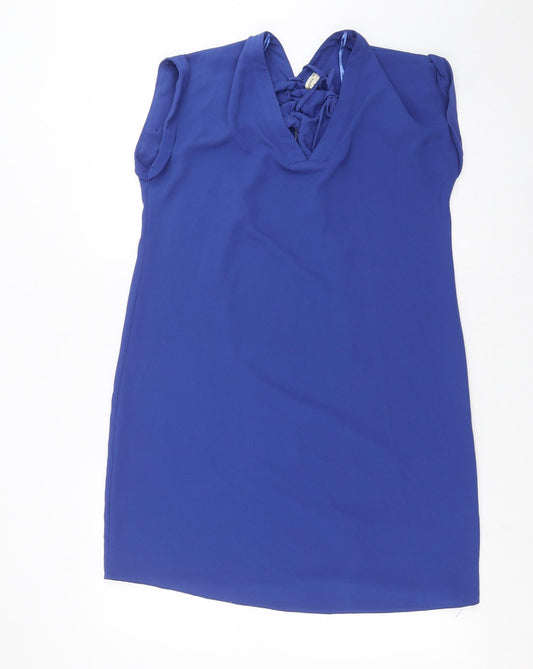 Papaya Womens Blue   Shift  Size 12  - Lace up Detail