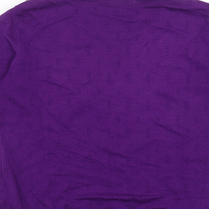JUST ELEGANCE Womens Purple  Knit Pullover Jumper Size S  - dotted pattern