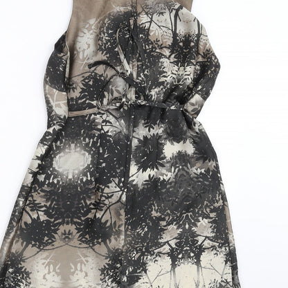 Dorothy Perkins Womens Black Floral  Mini  Size 8  - studded detail