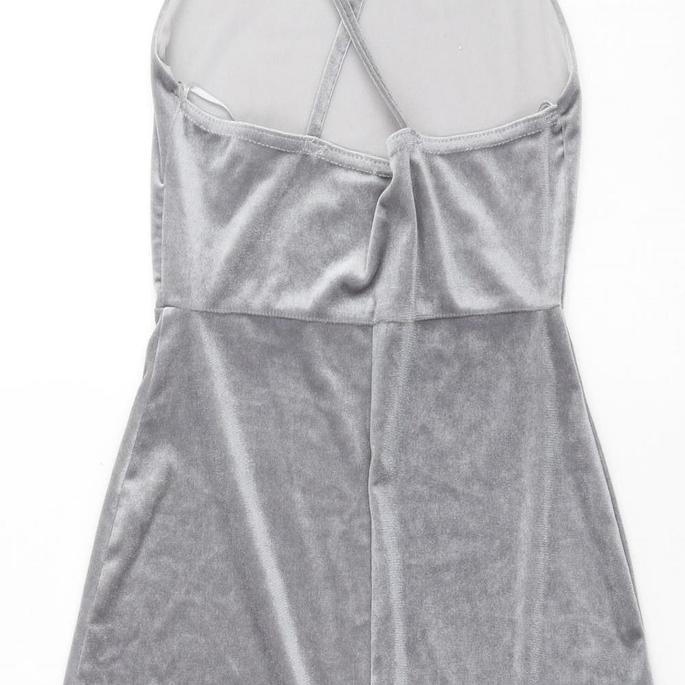 Boohoo Womens Grey   Mini  Size 8