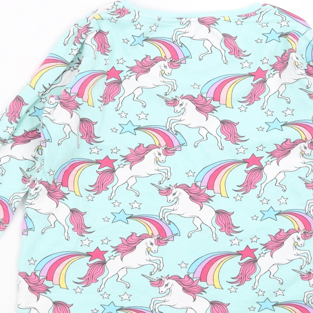 NEXT Girls Green Solid  Top Pyjama Top Size 12 Years  - Unicorn