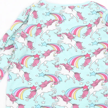 NEXT Girls Green Solid  Top Pyjama Top Size 12 Years  - Unicorn