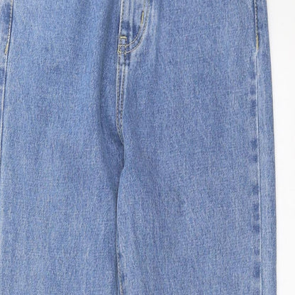 PRETTYLITTLETHING Womens Blue  Denim Straight Jeans Size XS L29 in - uk 2