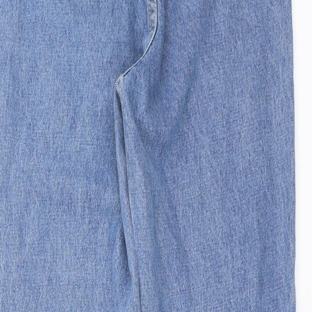 PRETTYLITTLETHING Womens Blue  Denim Straight Jeans Size XS L29 in - uk 2