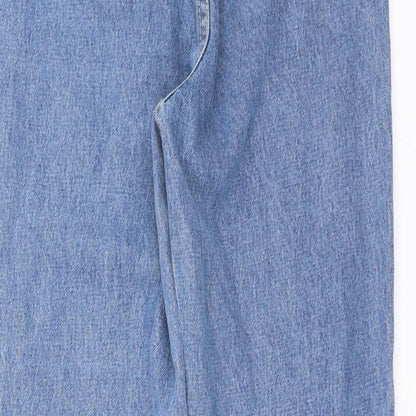 PRETTYLITTLETHING Womens Blue  Denim Straight Jeans Size XS L29 in - uk 2