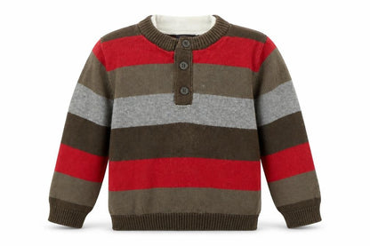 Cherokee Boys Brown Striped  Pullover Jumper Size 2 Years