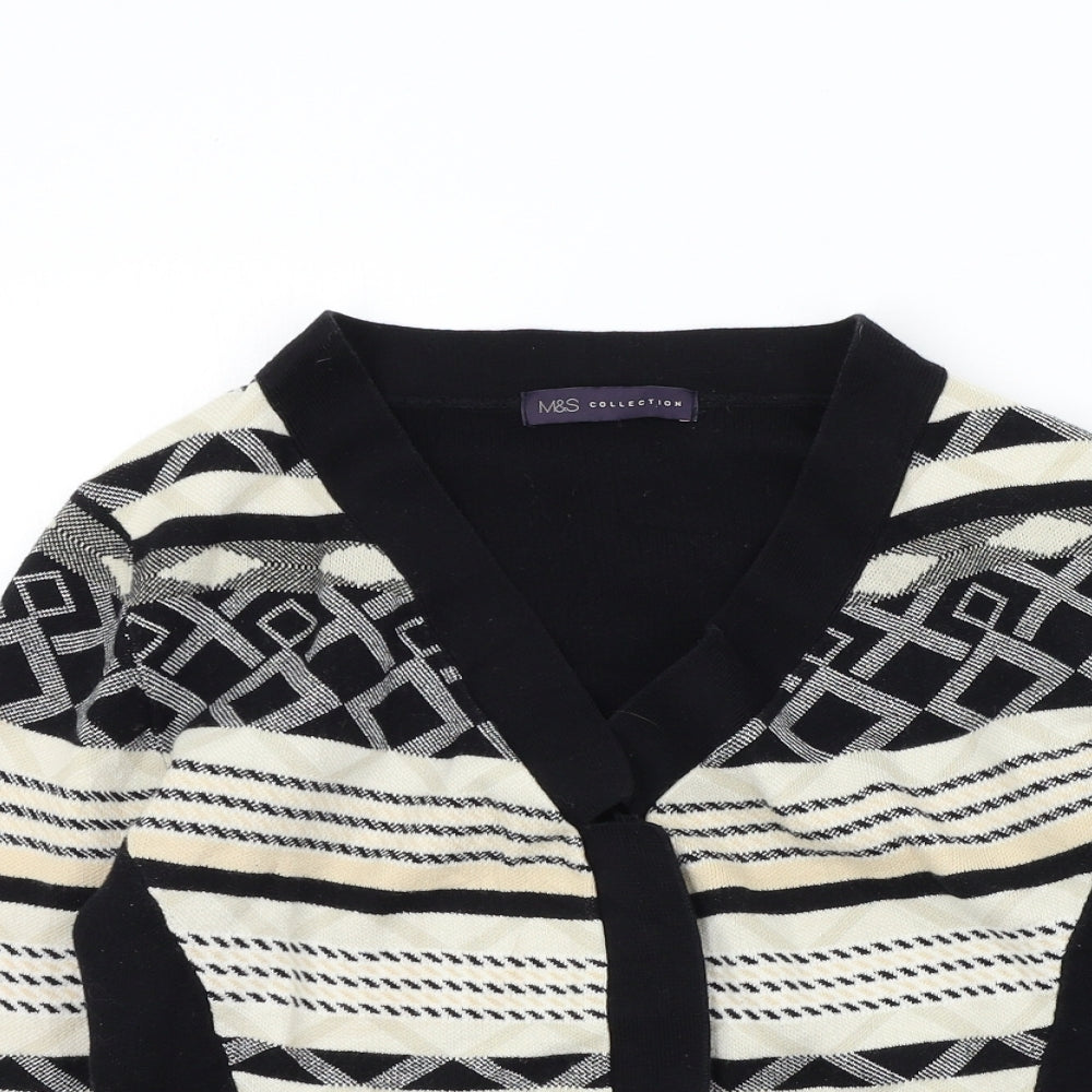 Womens UK Size 10 M&S Black Cardigan Jumper