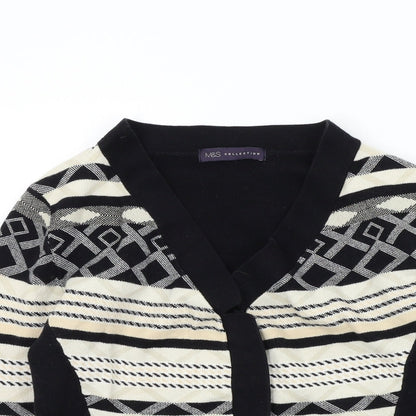 Womens UK Size 10 M&S Black Cardigan Jumper