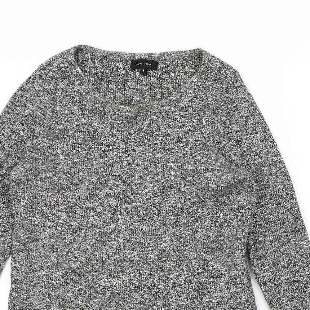 Womens UK Size 8 New Look Grey Pullover Jumper