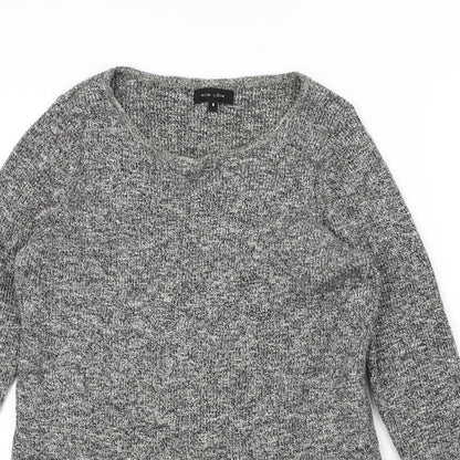 Womens UK Size 8 New Look Grey Pullover Jumper