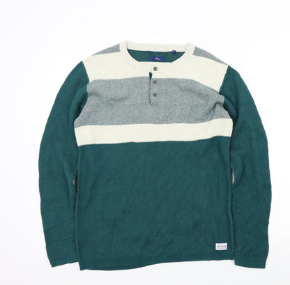 TOM TAILOR Mens Green   Pullover Jumper Size M