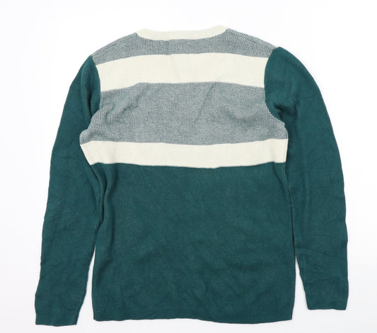 TOM TAILOR Mens Green   Pullover Jumper Size M