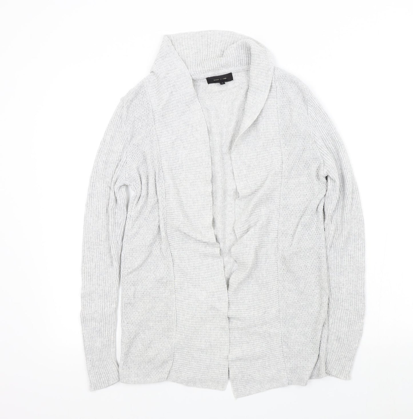 Womens UK Size S River Island Grey Cardigan Jumper
