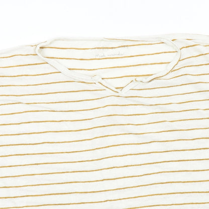 med winds Womens Beige Striped  Pullover Jumper Size M