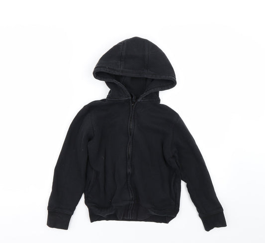 School life Boys Black   Full Zip Hoodie Size 8 Years