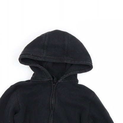 School life Boys Black   Full Zip Hoodie Size 8 Years