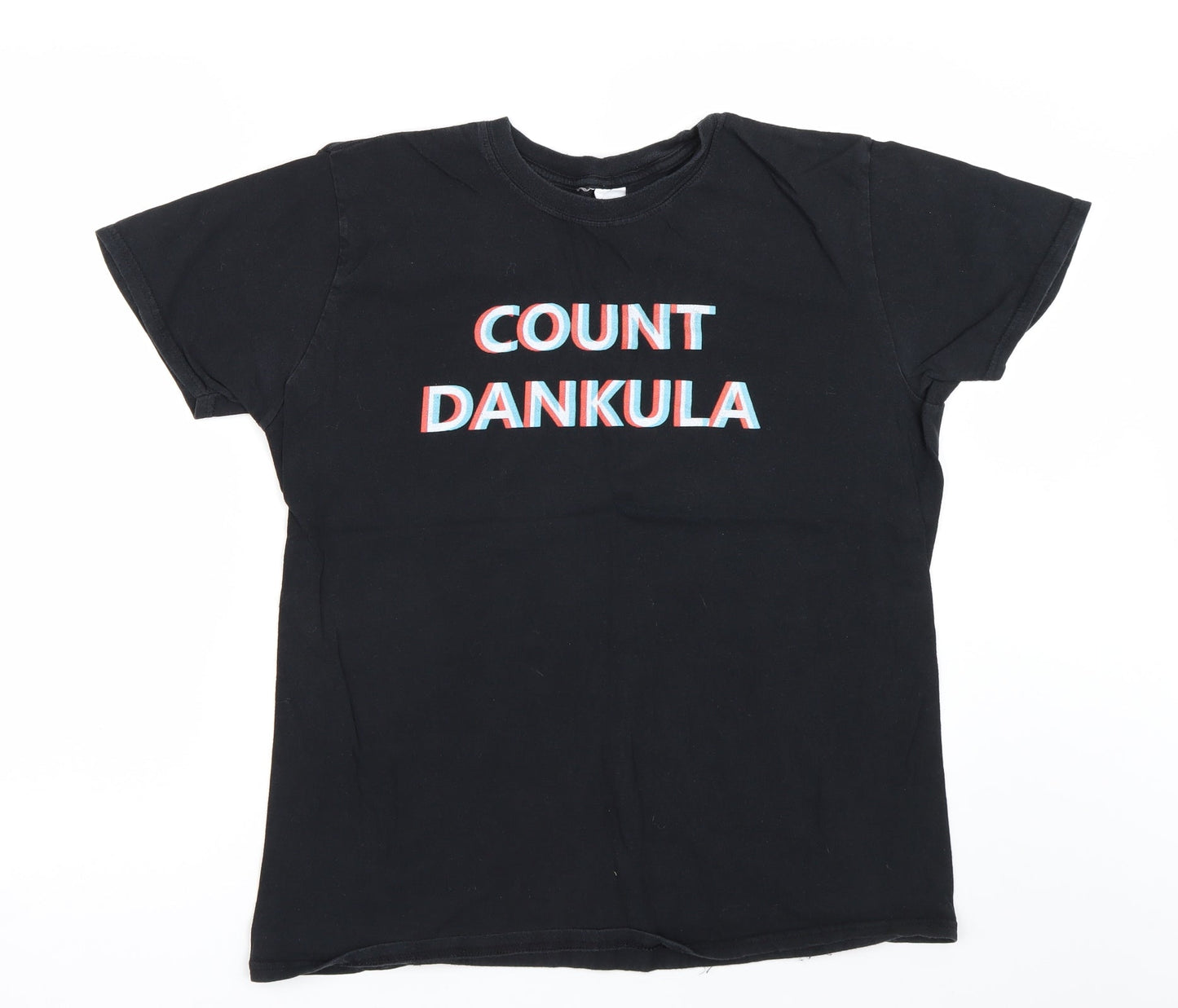 Mens UK Size L Gildan Black  T-Shirt