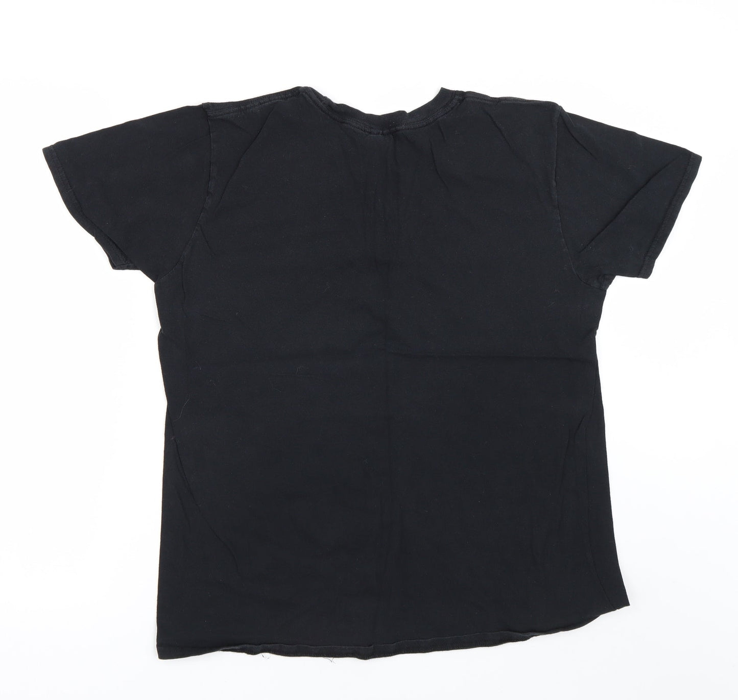 Mens UK Size L Gildan Black  T-Shirt