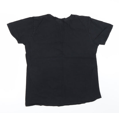 Mens UK Size L Gildan Black  T-Shirt