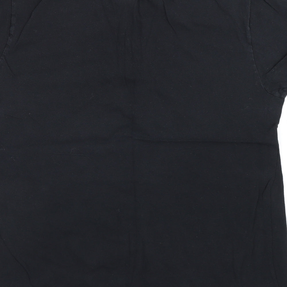 Mens UK Size L Gildan Black  T-Shirt