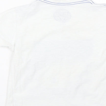 Matalan Boys White   Basic T-Shirt Size 8 Years  - Skate
