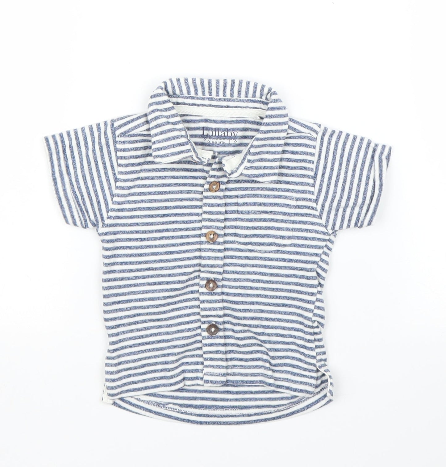 Peacock Boys White Striped  Basic Button-Up Size 6-9 Months