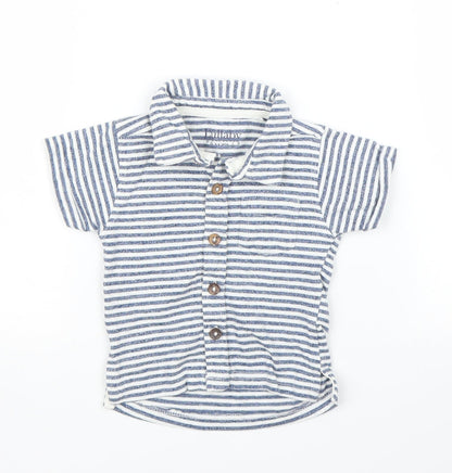 Peacock Boys White Striped  Basic Button-Up Size 6-9 Months