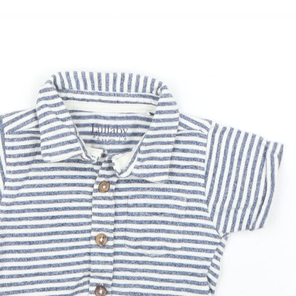 Peacock Boys White Striped  Basic Button-Up Size 6-9 Months
