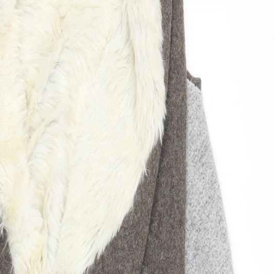 Womens UK Size One Size Preworn Brown Cape Jumper