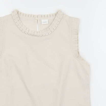 NEXT Girls Beige   Basic Blouse Size 12 Years
