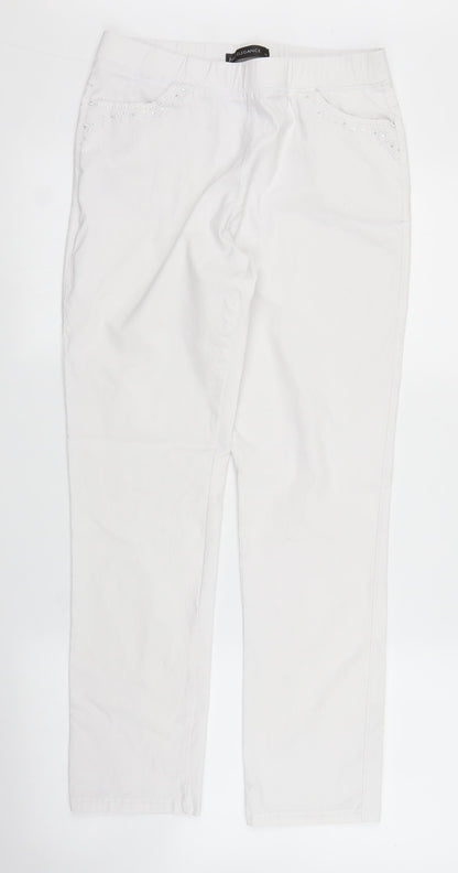 Just Elegance Womens White  Denim Jegging Jeans Size 28 in L27 in