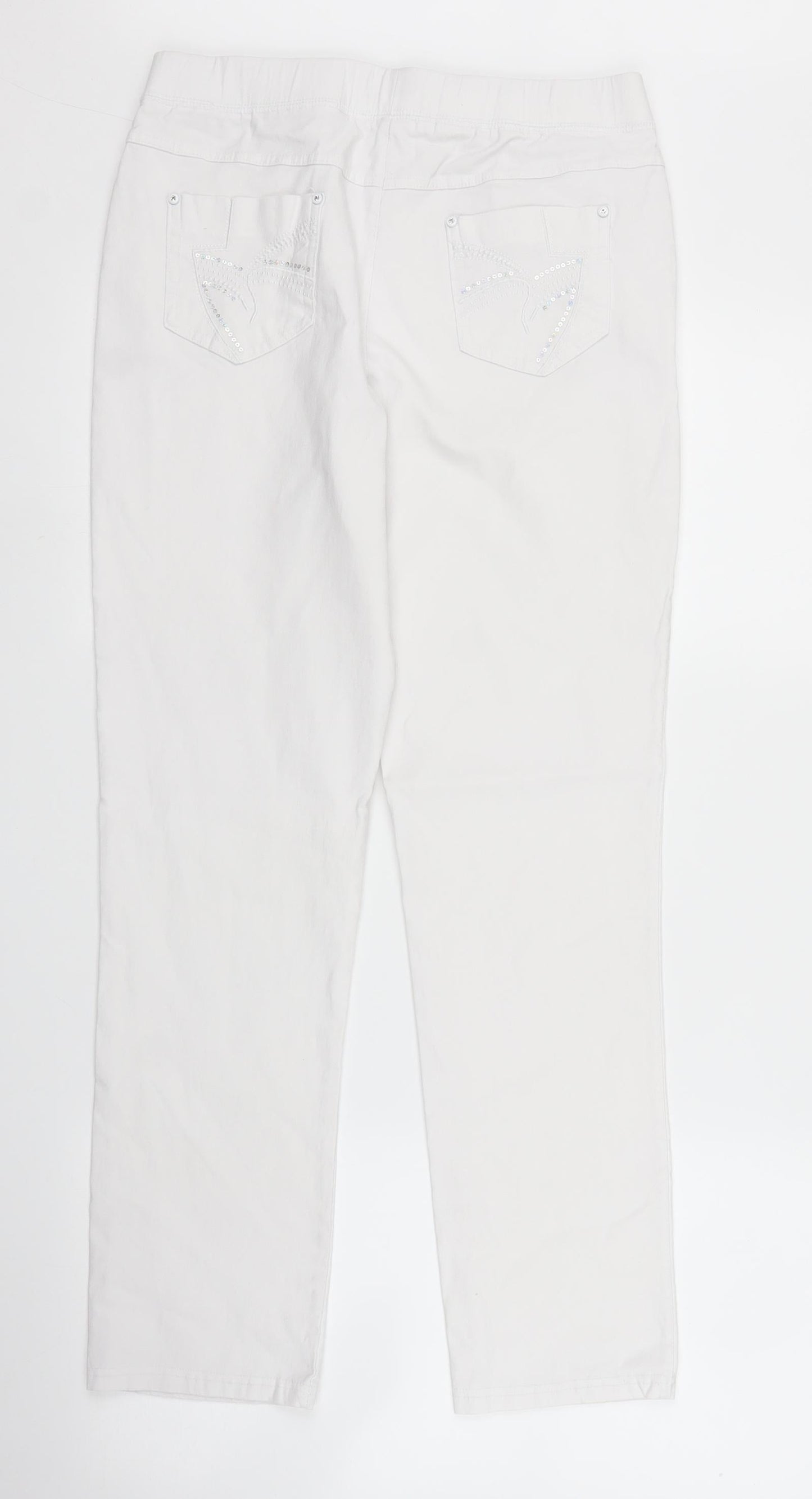 Just Elegance Womens White  Denim Jegging Jeans Size 28 in L27 in