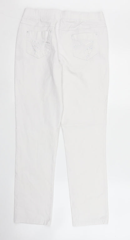 Just Elegance Womens White  Denim Jegging Jeans Size 28 in L27 in