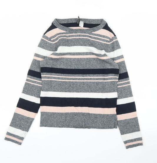 Womens UK Size L H&M Pink Pullover Jumper