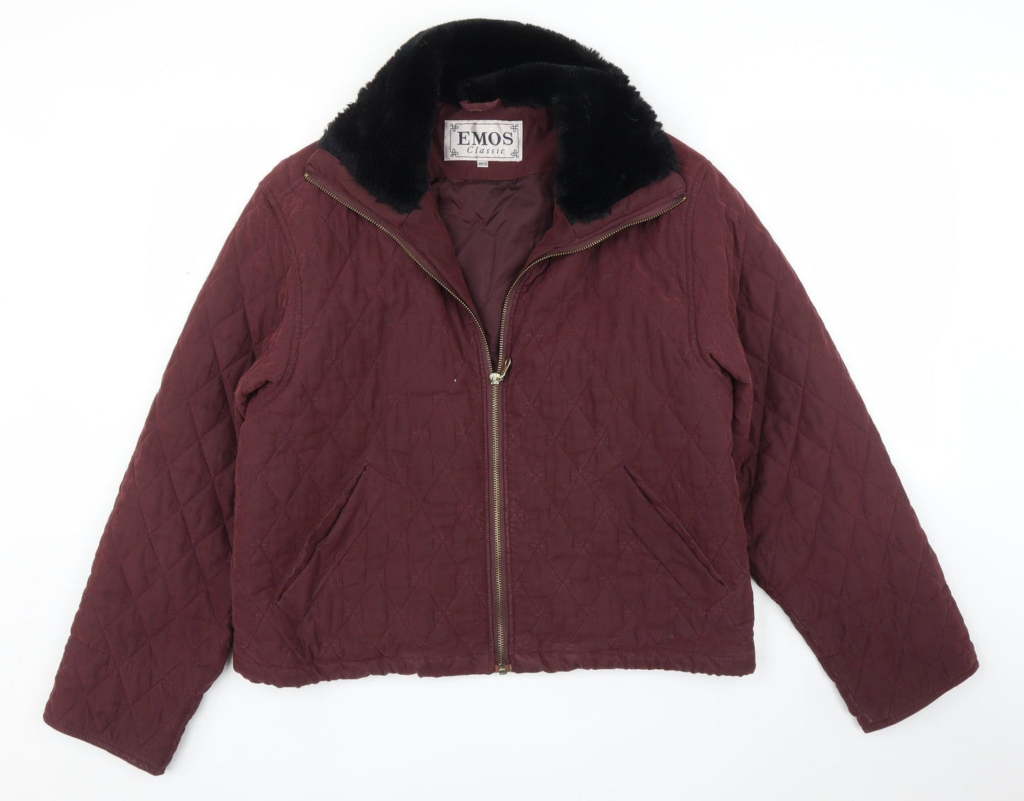 Emos Womens Purple   Quilted Coat Size M