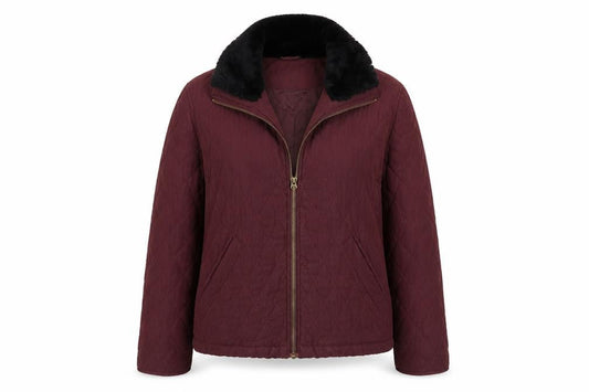 Emos Womens Purple   Quilted Coat Size M