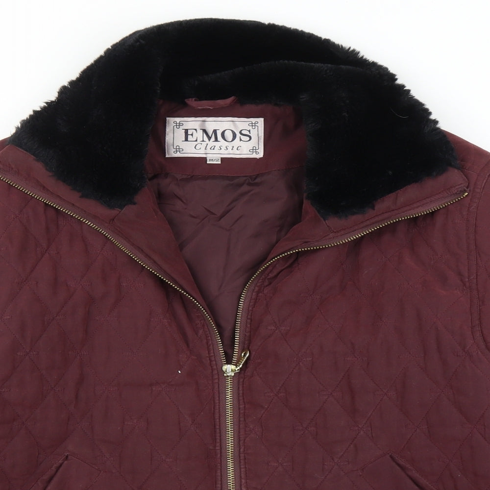 Emos Womens Purple   Quilted Coat Size M
