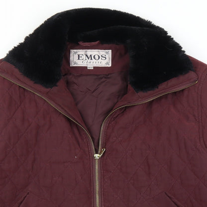Emos Womens Purple   Quilted Coat Size M