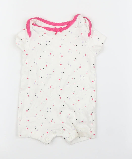 Early Days Girls White   Babygrow One-Piece Size 0-3 Months