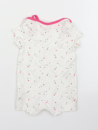Early Days Girls White   Babygrow One-Piece Size 0-3 Months