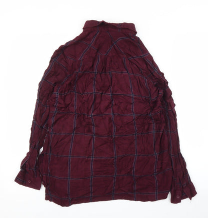 Womens UK Size 10 New Look Purple Basic Button-Up