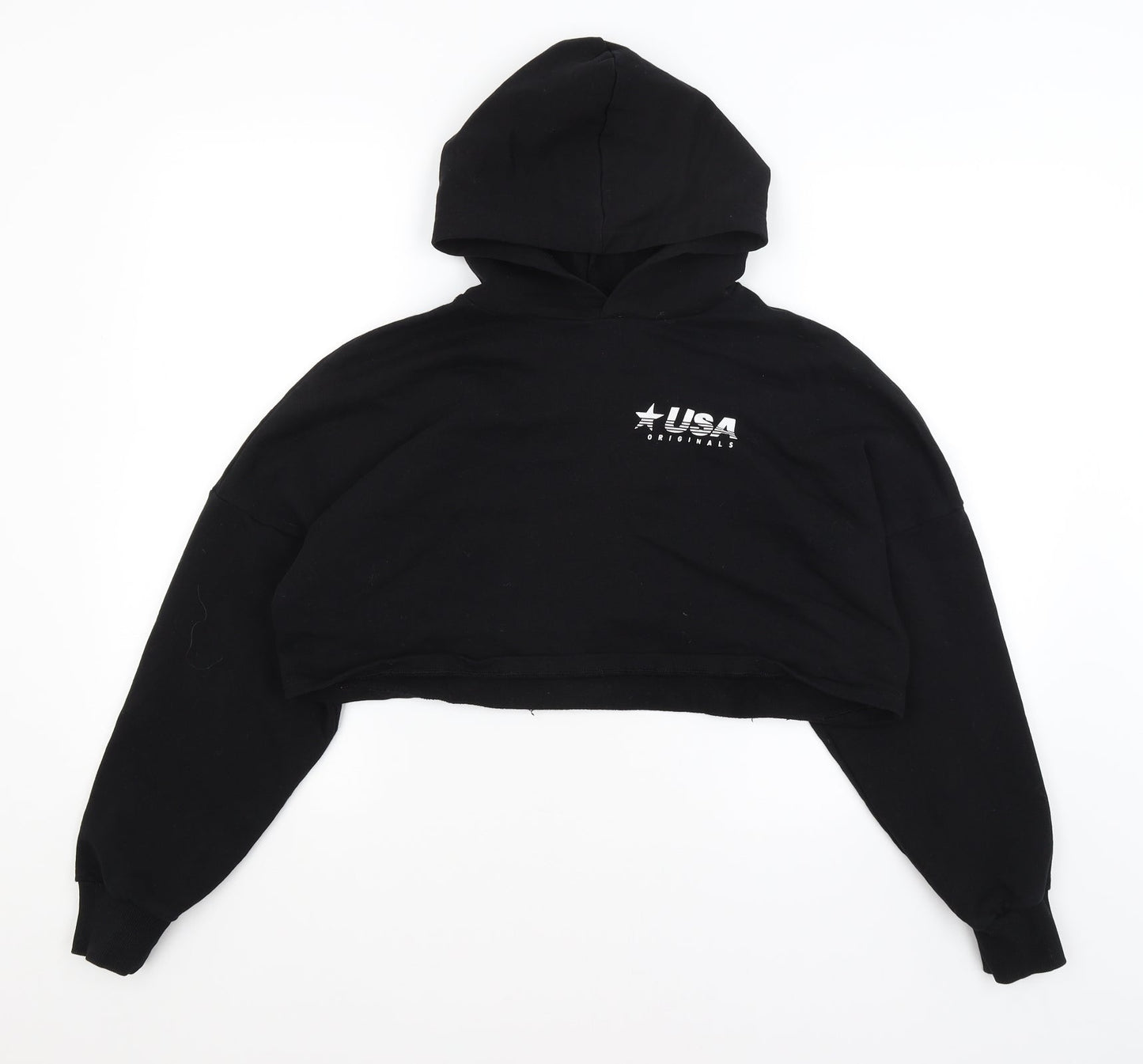 H&M Womens Black   Pullover Hoodie Size S