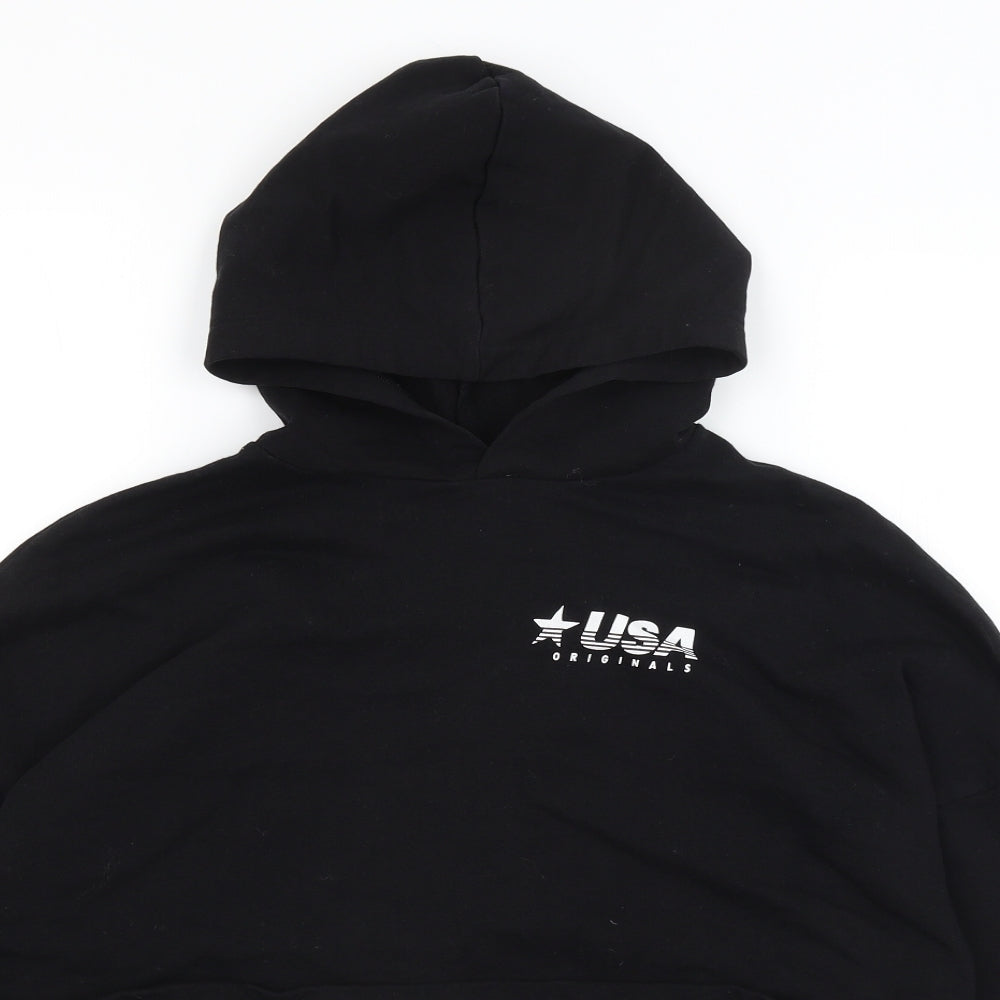 H&M Womens Black   Pullover Hoodie Size S