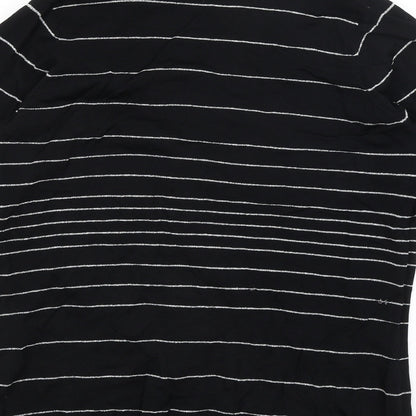 M&Co Womens Black Striped  Pullover Jumper Size 18