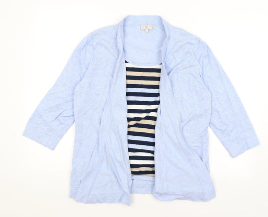 CC Womens Blue Striped  Pullover Jumper Size L