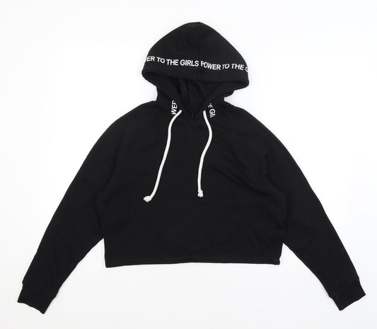Divided Womens Black   Pullover Hoodie Size S