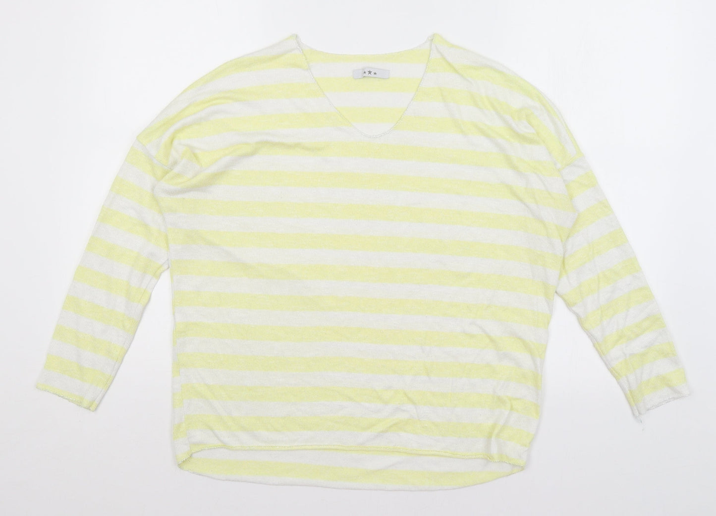 Womens UK Size M Preworn Yellow Basic T-Shirt